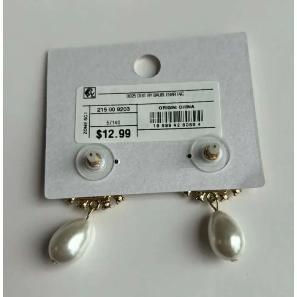 Baublebar Sugarfix Evil Eye Tear Drop Faux Pearl Drop Earrings Lot of 32